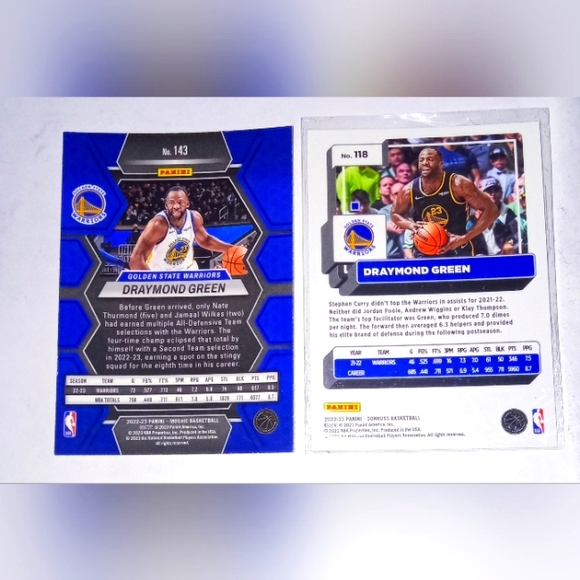 Draymond Green 2022-23 Panini Mosaic #143 + 2022-23 Panini Donruss #118 - Picture 2 of 2